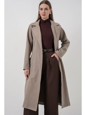 Taş Kruvaze Yaka Kaşe Kaban