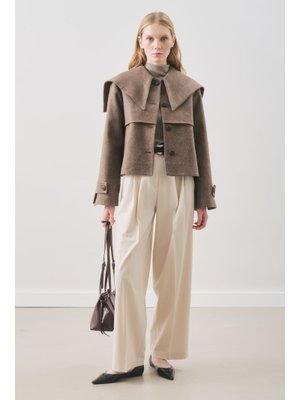 Bej Classıc Pileli Pantolon