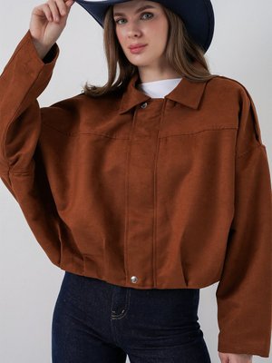 Y.kiremit Oversize Süet Ceket