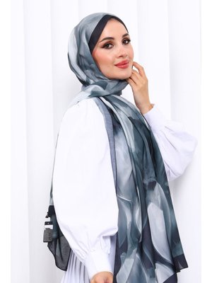 Antrasit Desenli Soft Dijital Şal