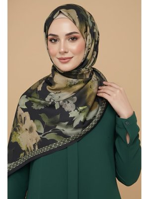 Zumrut Zümrüt Midnight Bloom Serisi Pamuk Şal
