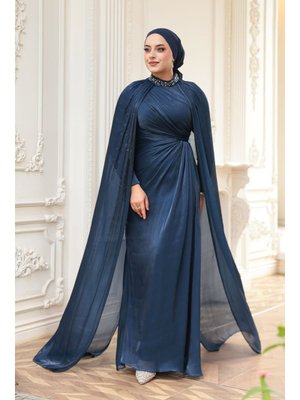 Pelerinli Lacivert 54391l