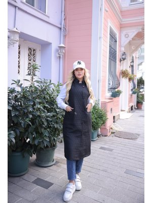 Siyah Kapitone Yelek