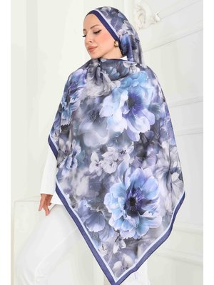 Mor Floral Whisper Serisi Pamuk Şal