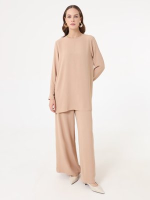 Aerobin Basic Tunik & Pantolon İkili Takım Kum Beji