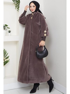 Vizon Gold Düğmeli Tam Boy Kaban