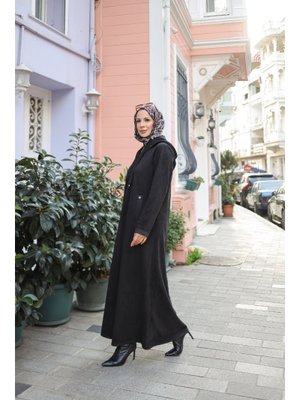 Melina Süet Kapüşonlu Kap –