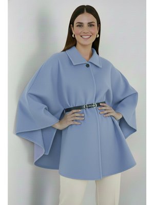 Mavi Kemerli Kaşe Panço