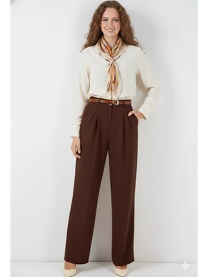 Kahverengi Kemerli Pantolon