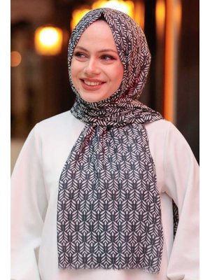 Desenli Siyah Şal 7534s