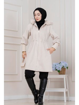 Taş Beli İçten Tünelli Kapüşonlu Kap