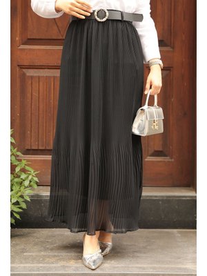 Pileli Siyah Etek 20381s