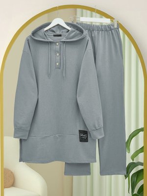 Gümüş Çıtçıtlı Arma Detaylı İkili Penye Takım