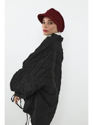 73tk Bordo Kışlık Siperlikli Tüylü Kaşe Şapka Bone,b