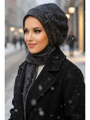 Antrasit Kırçıl Fiyonklu Bere