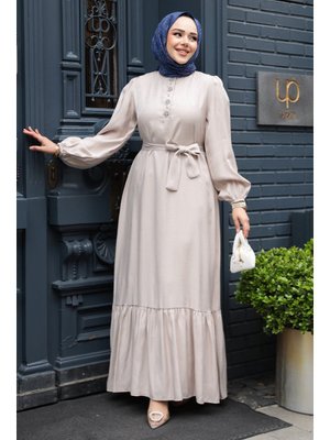 Detaylı Taş Jakar Elbise 23891tas