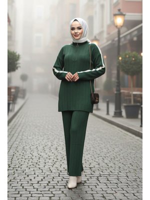 Zümrüt Yeşili Triko İkili Takım 50163zy