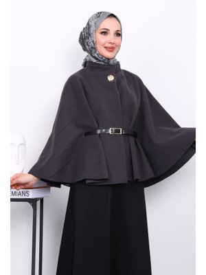 Antrasit Kemerli Kaşe Panço
