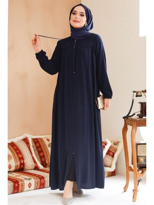 Fermuarlı Lacivert Ferace 45290l