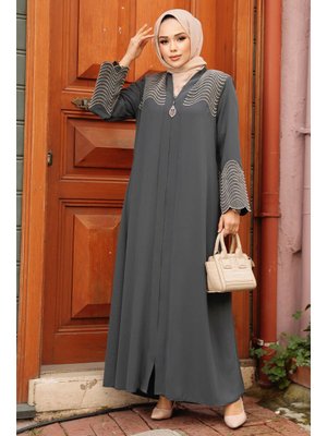 Desenli Füme Ferace 29105fu