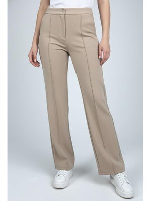 Bej Şerit Detaylı Spor Pantolon