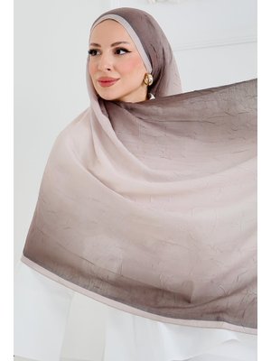 Bej Soft Degrade Bambu Crash Şal