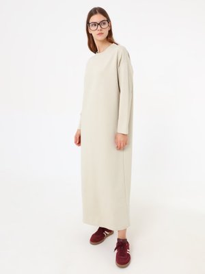 Düşük Omuzlu Spor Basic Elbise Tas Rengi