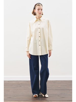 Bağlama Aksesuarlı Gömlek Tereyağı