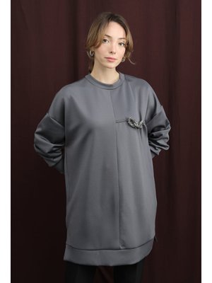 10717tun Bedeni Aksesuarlı Tunik