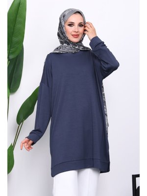 Antrasit Bisiklet Yaka Modal Tunik