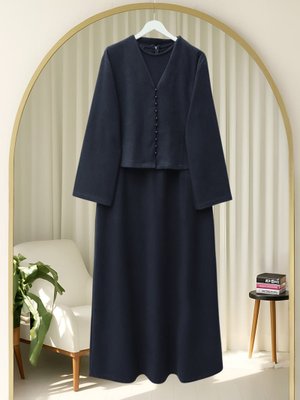 Laci Krop Ceketli Selanik Elbise Takım