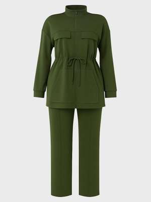 Haki Modern Form Büyük Beden Takım