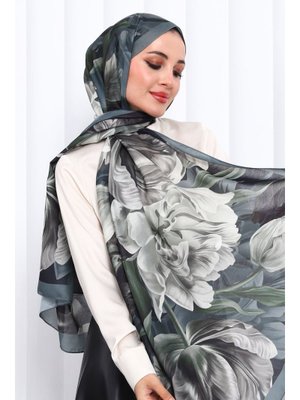 Haki Desenli Soft Dijital Şal