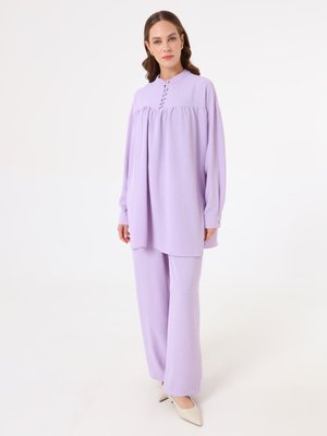 Lila Brit Detaylı Aerobin Takım