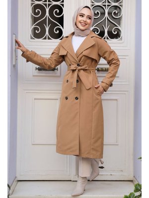 Kemerli Bisküvi Trençkot 61261bs