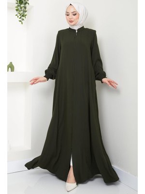 Haki Parçalı Battal Beden Mevlana Ferace