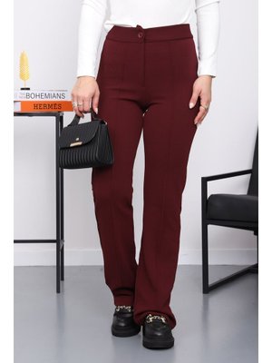 Mürdüm Çimalı İspanyol Paça Pantolon