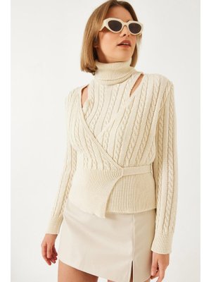 Ekru Triko İkili Takım