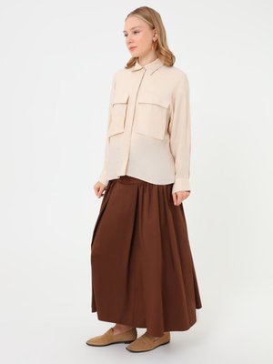 Taş Rengi Exclusive Bluz / Gömlek