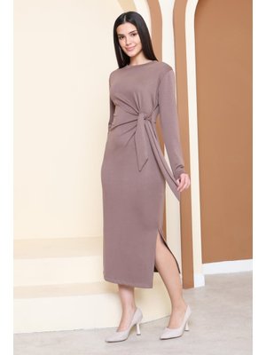 Vızon Vizon Yandan Bağlama Detaylı Modal Elbise