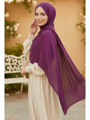 Mor Medine İpeği Şal
