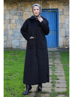 Mavera Fox Kumaş Uzun Kaban –