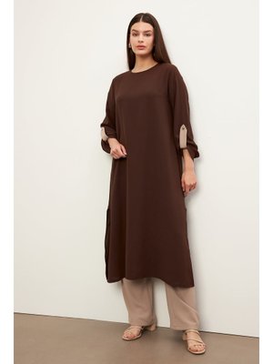 Kahve Afra Tunik Pantolon Takım