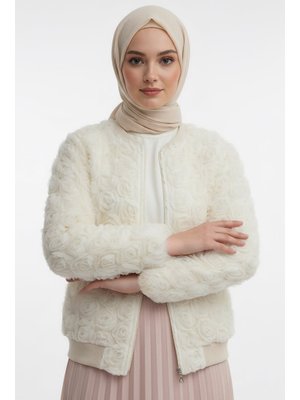 Krem Güllü Tül Mont