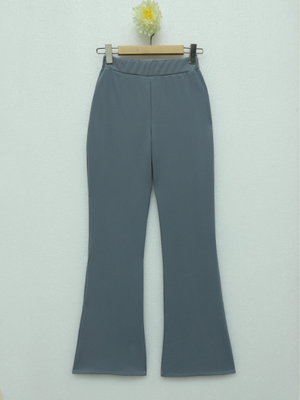 Gri İthal Kumaş İspanyol Paça Pantolon