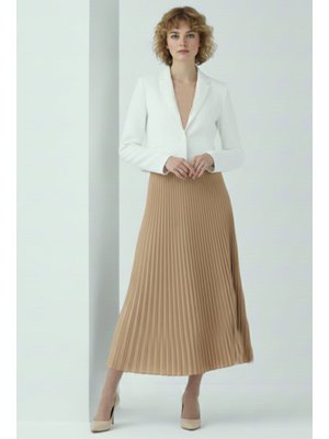 Sütlü Kahve Piliseli Etek