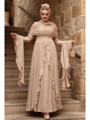 Fırfır Detaylı Bej 53981bej