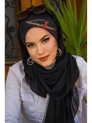 Siyah Drapeli Hazır Şal