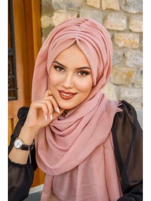 Pudra Büzgülü Hazır Şal
