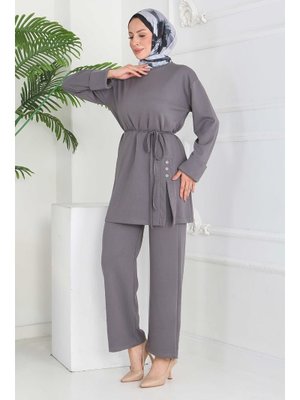 Fume Füme Düğme Detaylı Modal İkili Takım